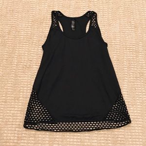 Yogalicious tank top with a see-through back